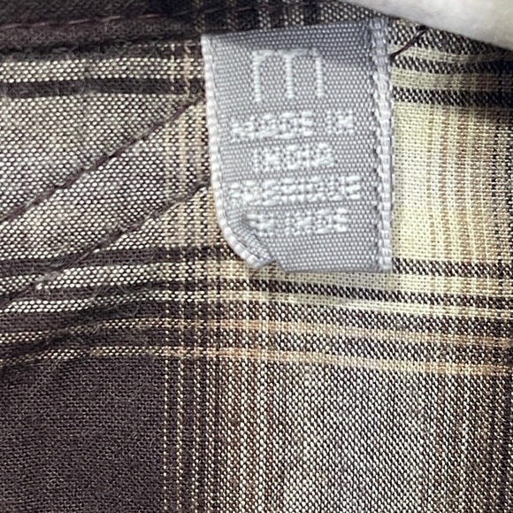 Horny Toad Brown Plaid Flannel Shirt Dress Tunic Organic Cotton Medium - Picture 5 of 8